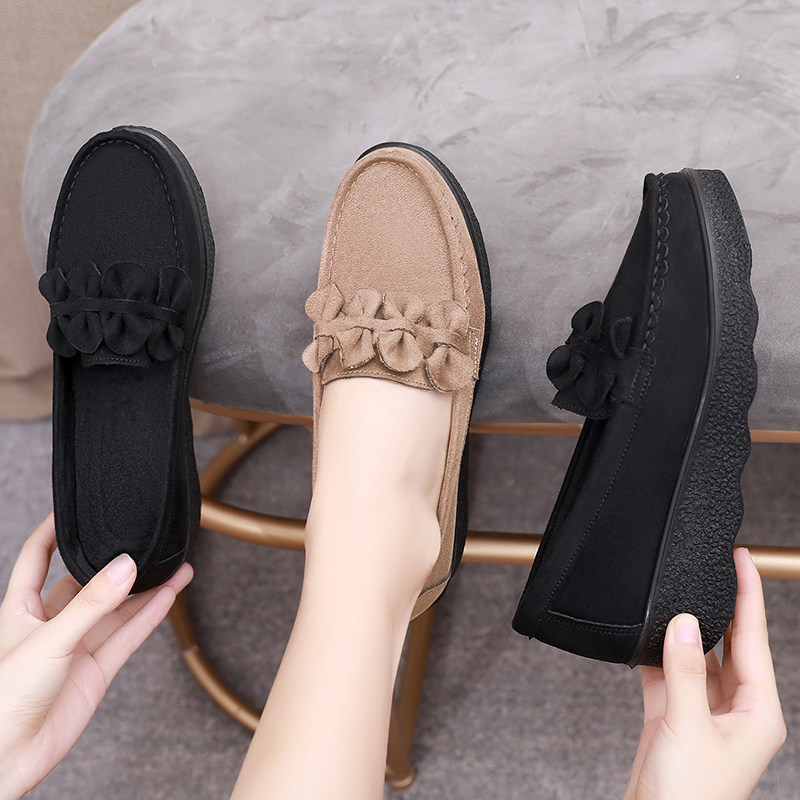 春秋老北京布鞋久站不累厚底