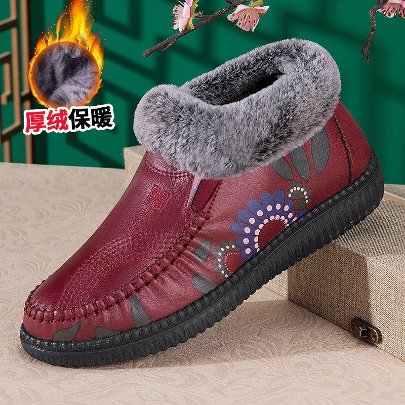 防滑保暖棉鞋冬季加绒老北京布鞋