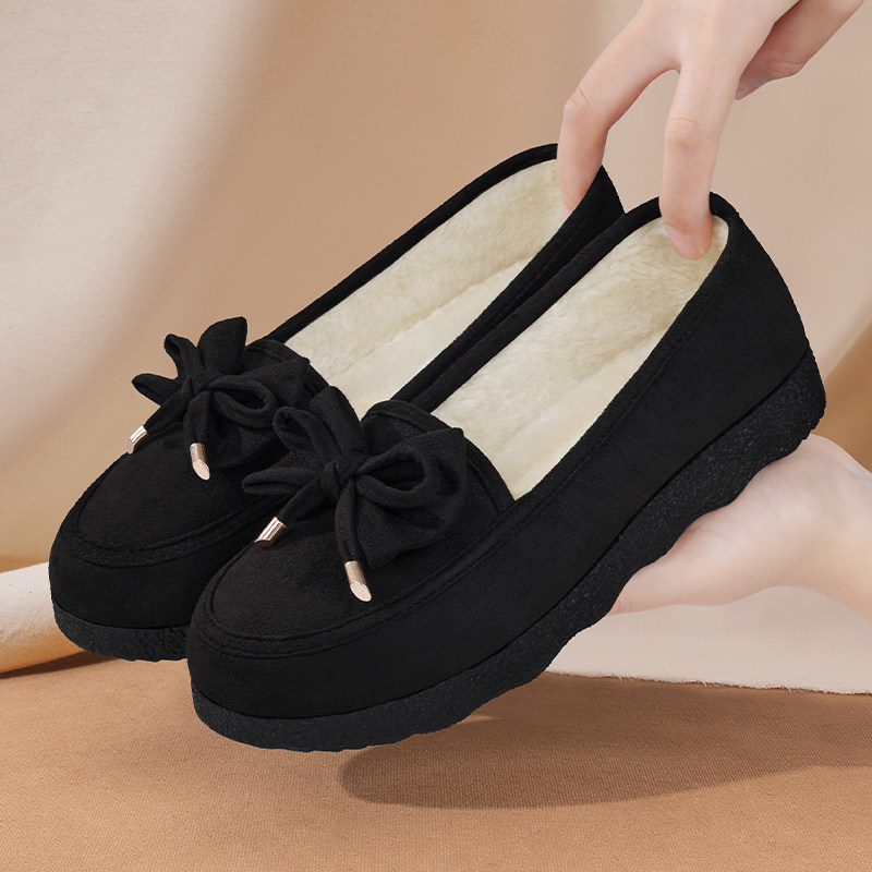 老北京棉鞋女冬2025新款加绒保暖防滑妈妈工作鞋中老年软底豆豆鞋,女鞋,棉鞋,淘宝优惠券,粉丝福利购,淘宝优惠卷