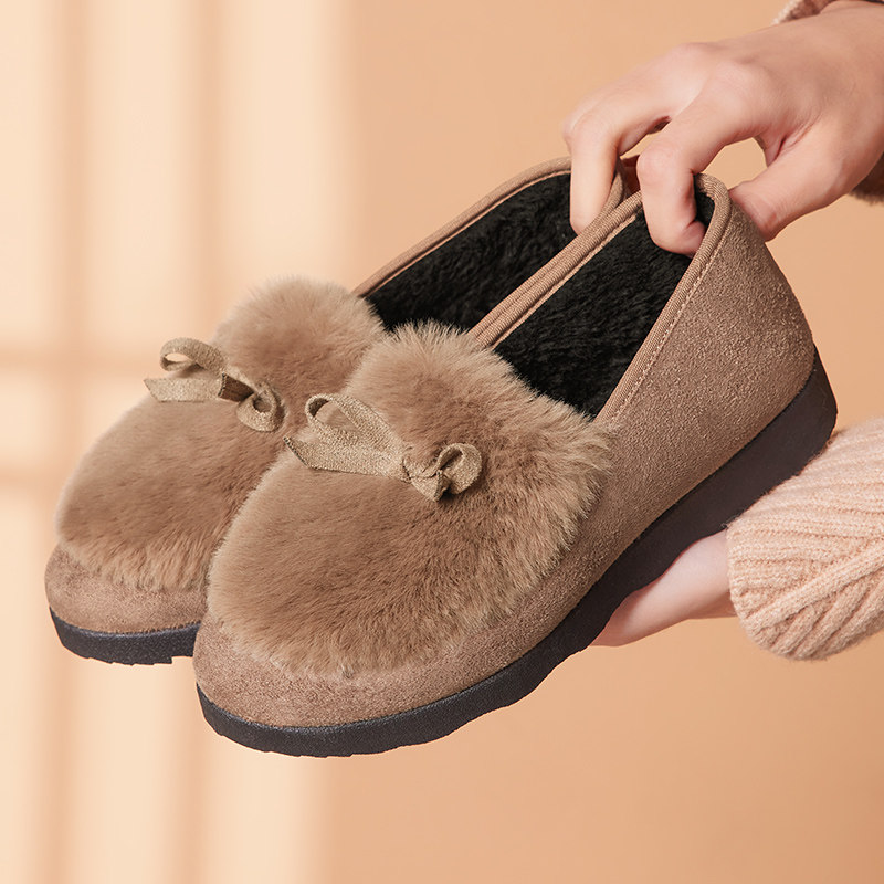 豆豆鞋女冬季加绒外穿2025秋冬新款厚底妈妈老北京毛毛保暖棉鞋子,女鞋,棉鞋,淘宝优惠券,粉丝福利购,淘宝优惠卷