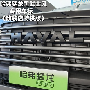 哈弗猛龙前后车标23-26混动燃油版黑化GWM中网车标前后车标字母标