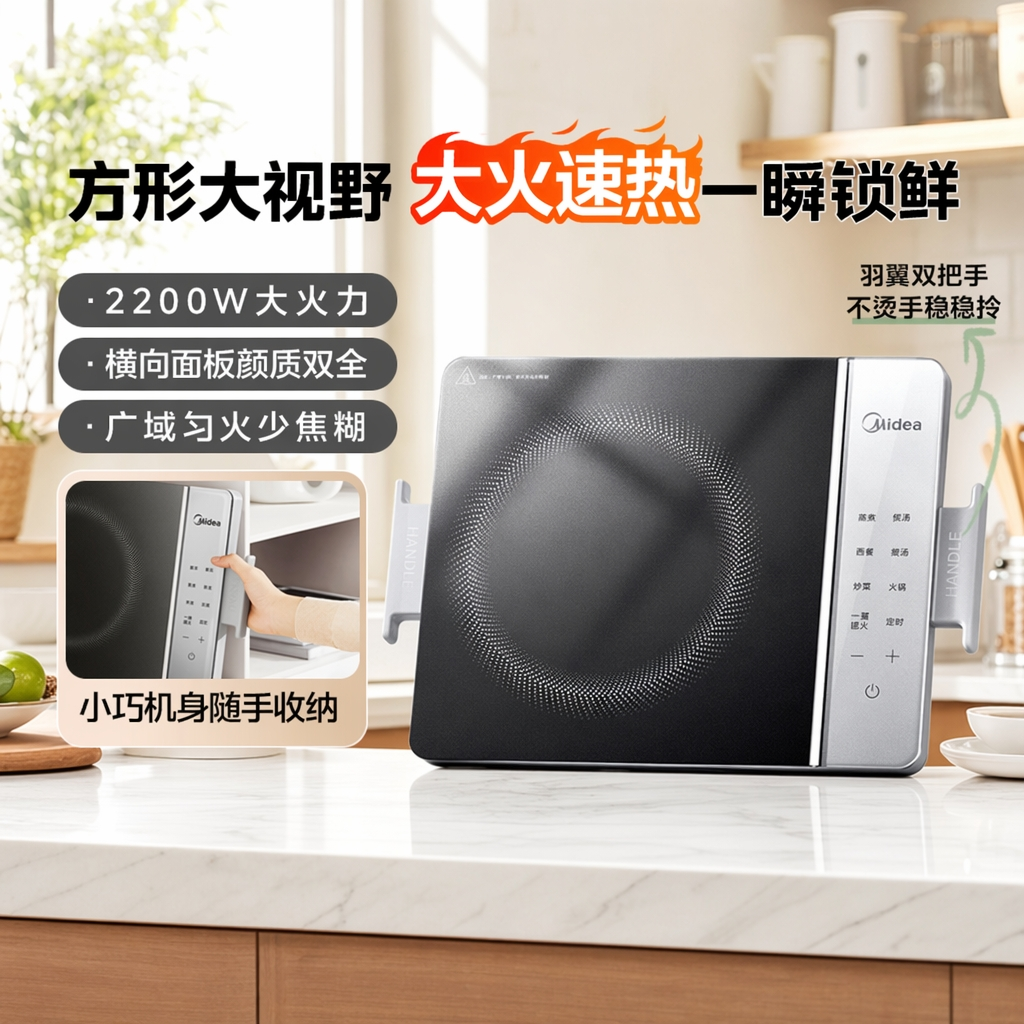 美的超薄大功率电磁炉2200W