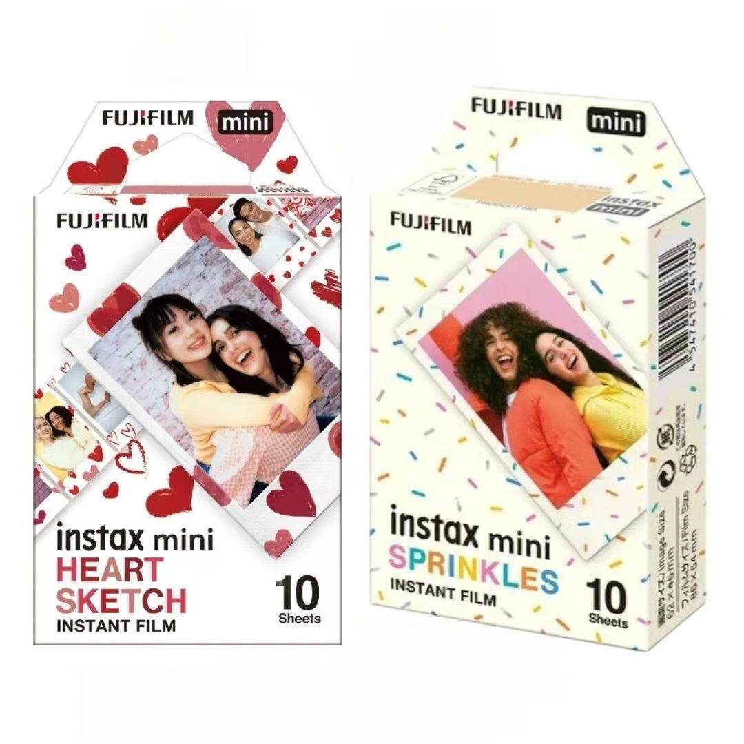 富士拍立得mini糖霜爱心相纸7/se/11/12/90/99/40/41相机通用相纸
