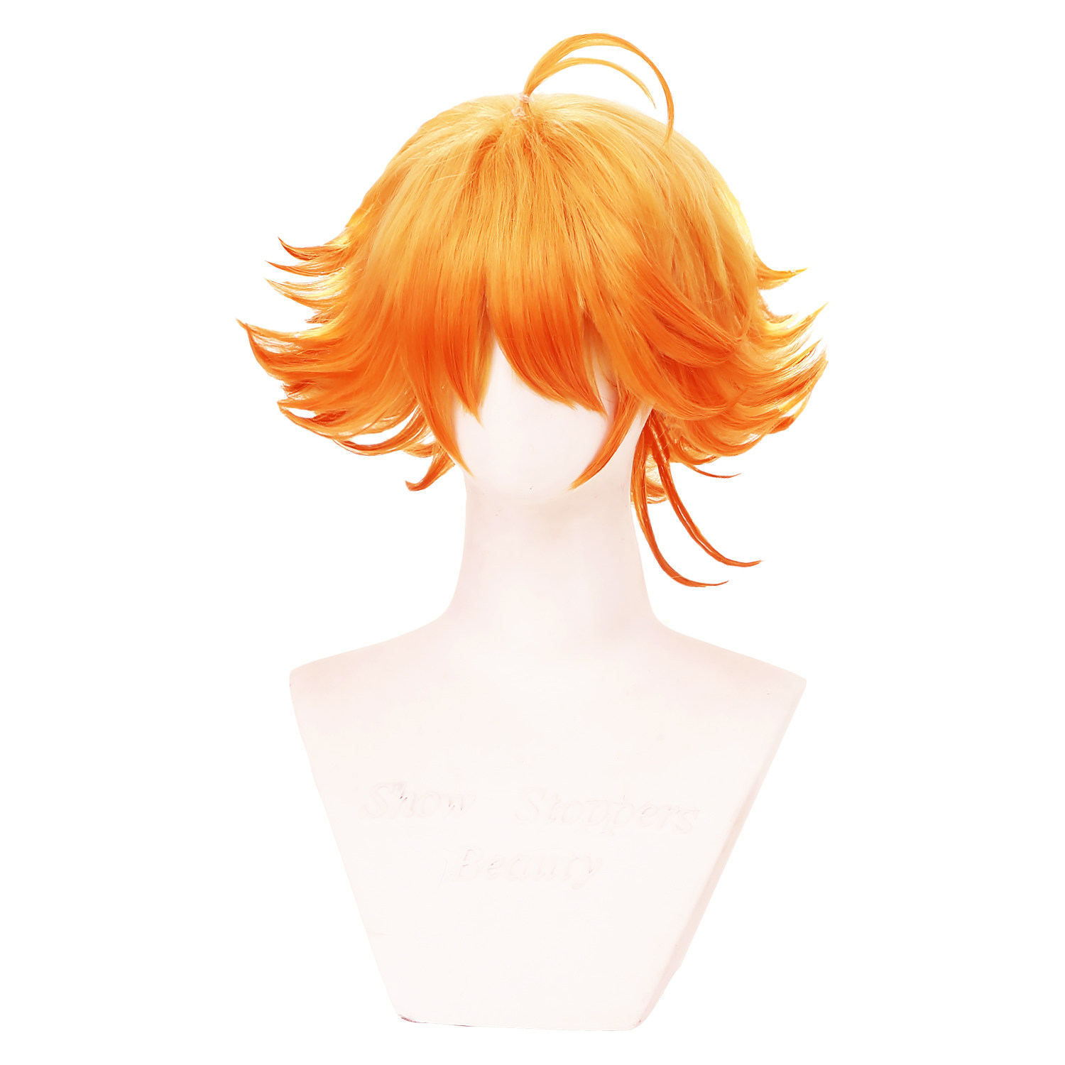【天漫小铺】现货 约定的梦幻岛 艾玛 黄色渐变橘色 cosplay假发