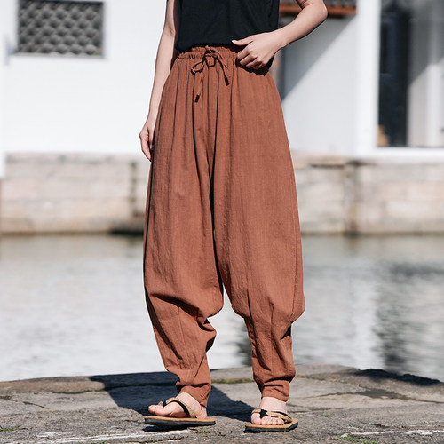 唐装练功束脚裤太极武当功夫裤