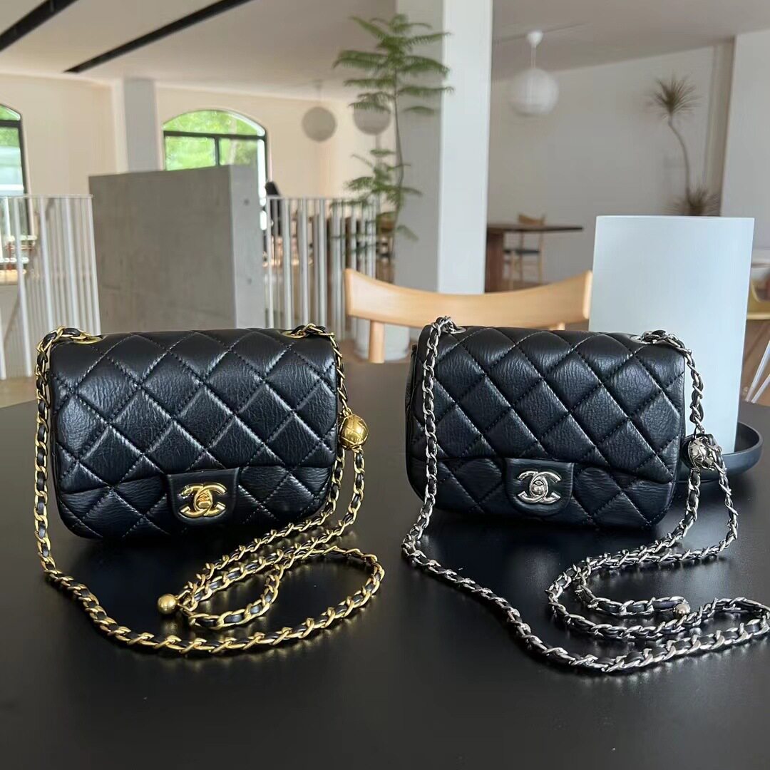 小香家经典款方胖子女包真皮小香风菱格链条单肩包时尚百搭斜挎包