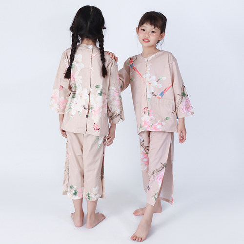 100%纯棉小儿推拿理疗艾灸服开衫