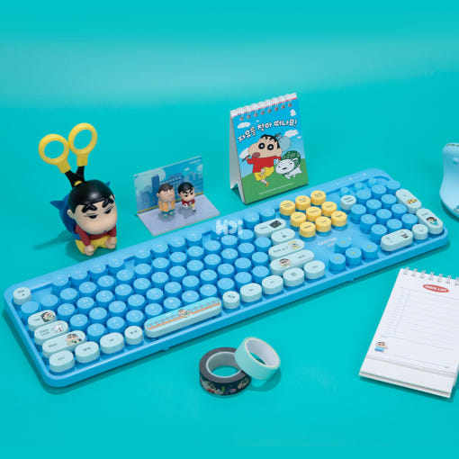 韩国正品蜡笔小新款2.4Gusb无线键盘办公家用静音笔记本电脑键盘,模玩/动漫/周边/娃圈三坑/桌游,文化/体育周边,淘宝优惠券,粉丝福利购,淘宝优惠卷