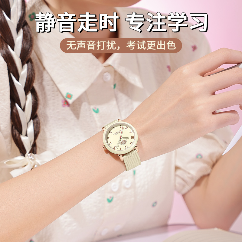 Dickies学生手表女款初高中考试专用复古女生静音石英表只看时间