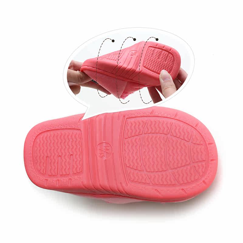 Pantoufles enfants en suède pour hiver - semelle caoutchouc - Ref 1035414 Image 3