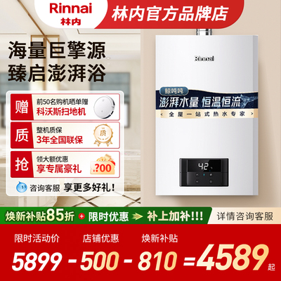 【鲸吨吨】林内燃气热水器家用恒温密闭稳燃20/24升JSQ40-GC21