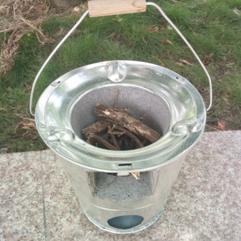 定制柴火灶 农村家用节能大锅台土灶台 烧木柴炭炉室内移动无烟柴