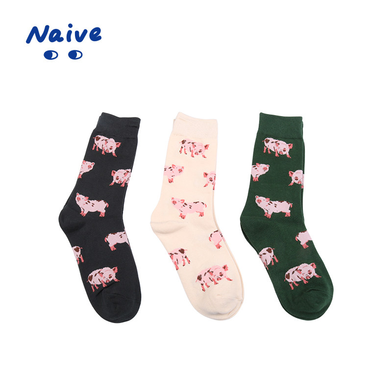 幼稚商店 日系搞怪很多粉猪可爱中筒袜女原宿风学生ulzzang短袜子|msdalam kategori Pakaian Dalam/seluar dalam lelaki/tracksuit, Sock/bottoming stoking/stoking/kaki sarung kaki - dari Buy2taobao.com untuk memberikan perkhidmatan ejen Taobao profesional membeli