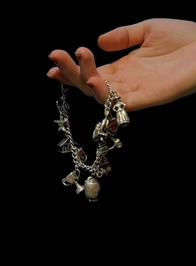 复古做旧铜镀色古风缀饰手链