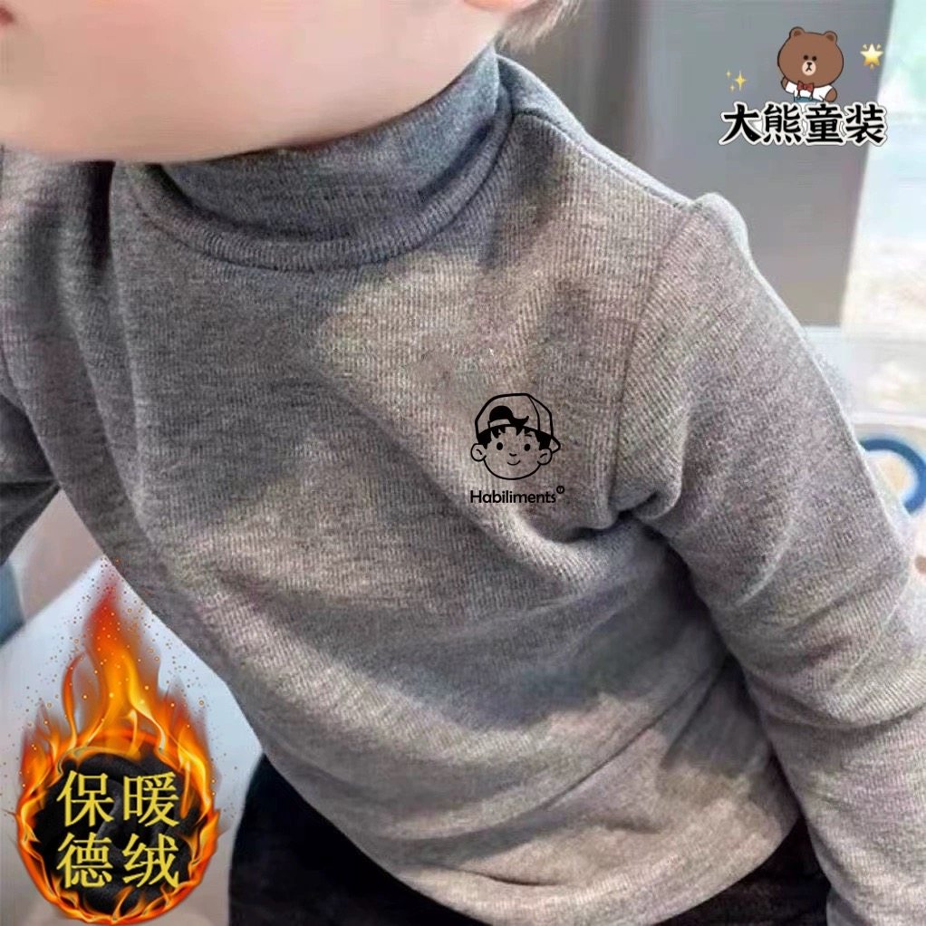 秋冬半高领保暖T恤儿童德绒打底衫男女童新款秋冬长袖男童上衣服,童装/婴儿装/亲子装,T恤,淘宝优惠券,粉丝福利购,淘宝优惠卷