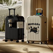 时尚 箱秋冬季 多功能行李箱女20寸登机箱新款 旅行箱大容量拉杆密码