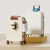 新款 2024加厚行李箱女拉杆箱男高颜值带充电口旅行箱防刮耐刮时尚