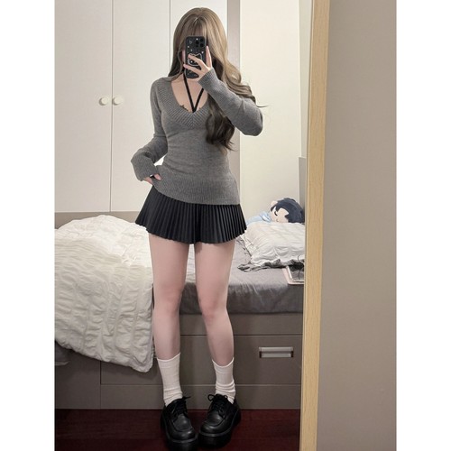 新款小个子高腰热辣短裙a字裙子