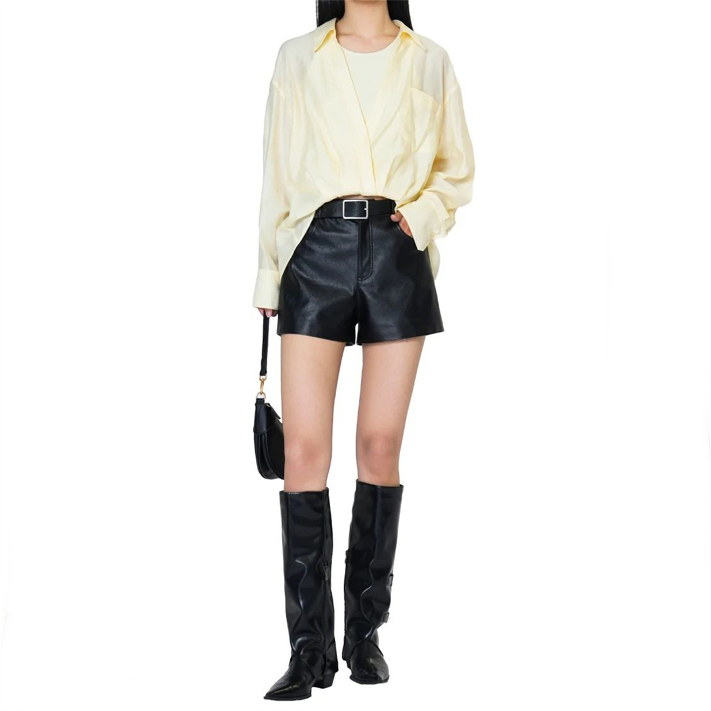 胖妹妹秋季新款高腰显瘦休闲a字阔腿外穿靴裤韩版黑色PU皮短裤女,女装/女士精品,休闲裤,淘宝优惠券,粉丝福利购,淘宝优惠卷