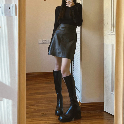 新款黑色遮胯短裙高腰显瘦包臀裙