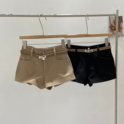 微胖mm复古休闲辣妹低腰热裤女