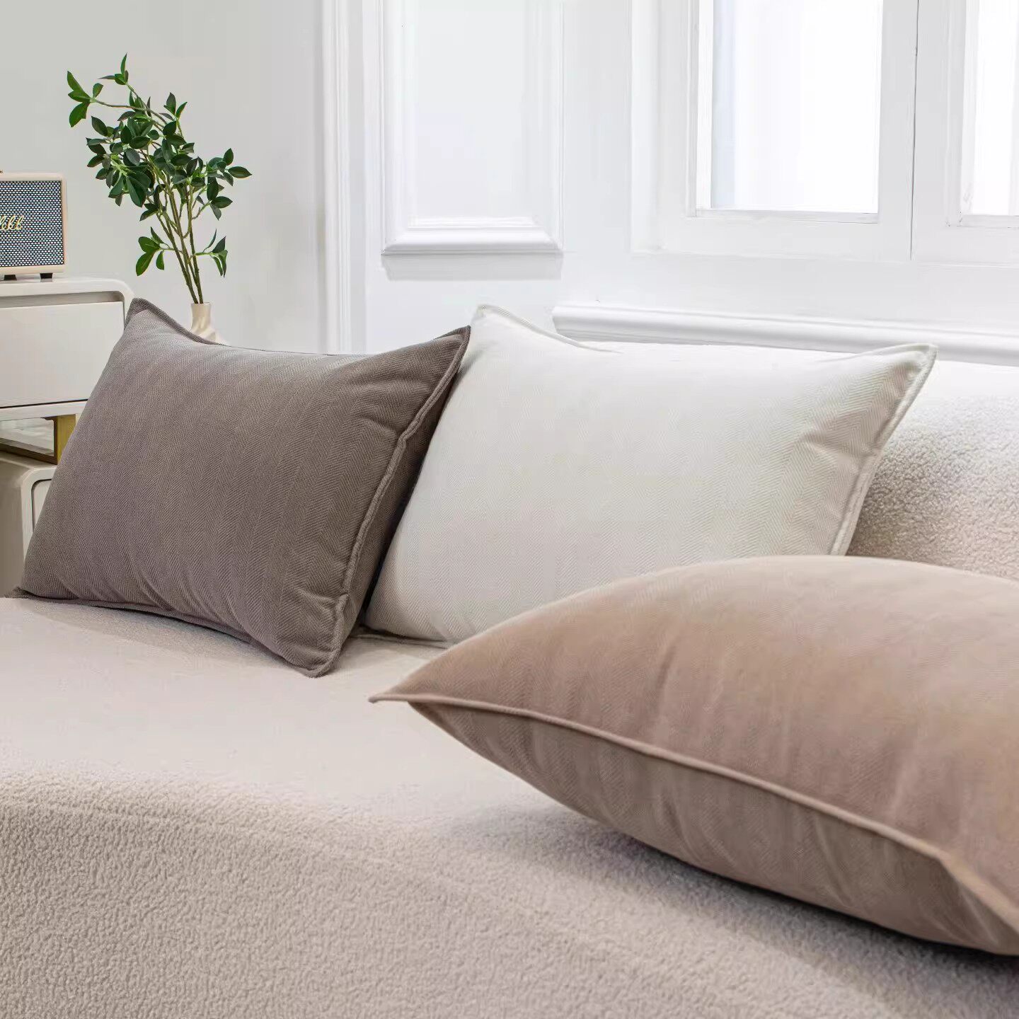 2026新款雪尼尔抱枕靠垫沙发客厅床头抱枕套大靠枕大靠背垫可拆洗