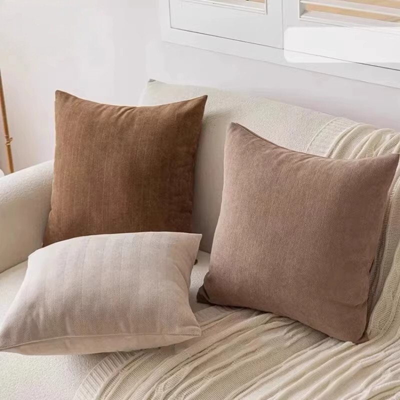 加厚雪尼尔抱枕2026新款简约现代超柔可拆洗沙发客厅床头腰靠枕套