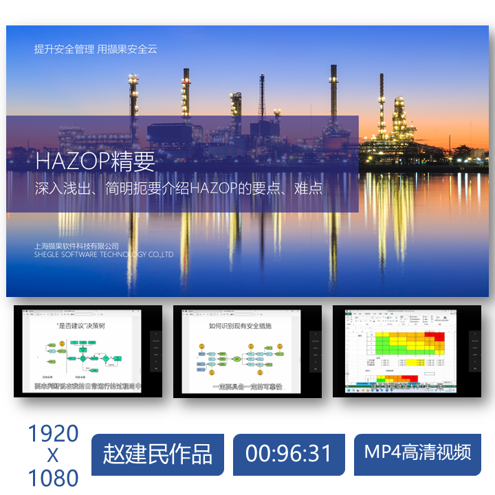 HAZOP精要 授课视频 工艺安全过程安全自学教材 工程师能力提升