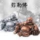 纯手工石材工艺品弥勒佛摆件佛像笑口常开工艺品办公室笔筒名片盒