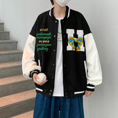 潮流运动外套冬季 韩版 潮牌ins港风痞帅夹克 棒球服男秋冬大码 美式