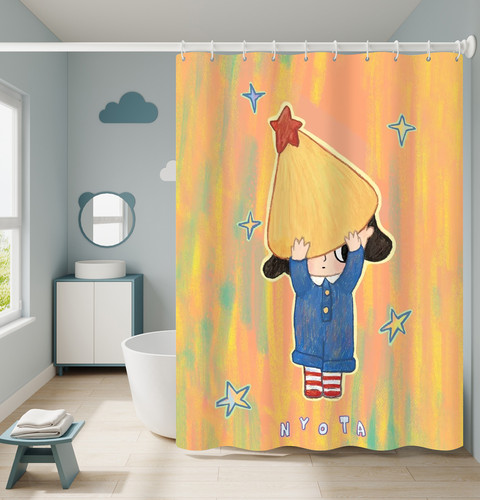 泡泡玛特noyta浴室浴帘防霉加厚