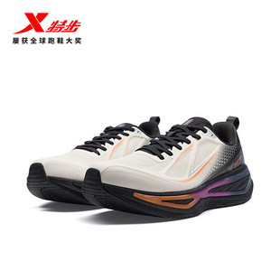 减震回弹运动鞋 特步星耀3.0皮面跑步鞋 男鞋 新款 975419110036 冬季