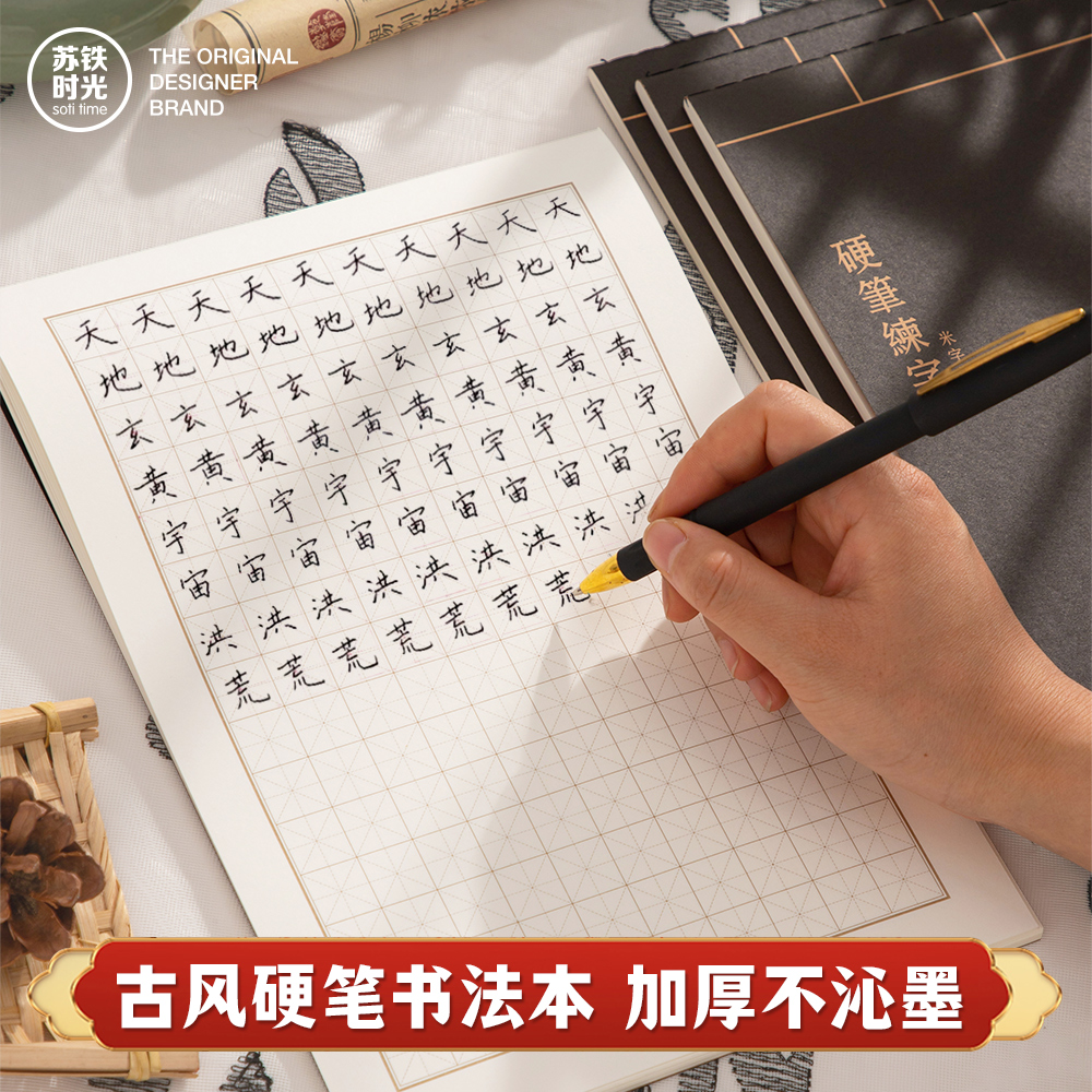 苏铁时光田字格硬笔书法练字本