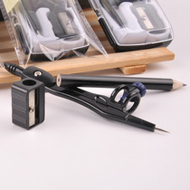 Small fish 2218 office zinc alloy compasses set detachable pencil sharpener compasses 3 sets