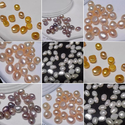 天然淡水淡水珍珠散珠2-9mm巴洛克直孔项链小珍珠散珠diy半成品
