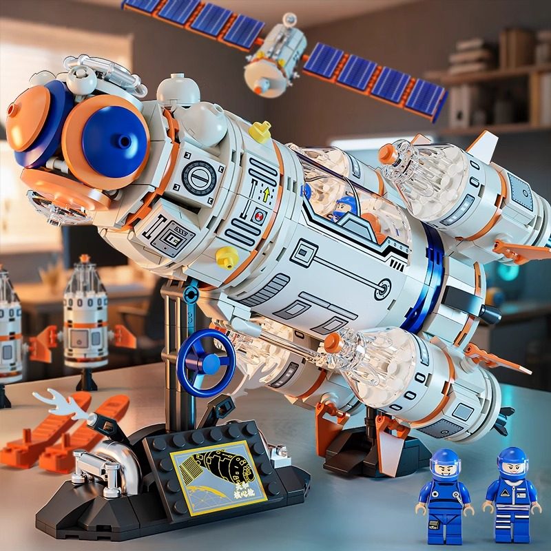 2026新款航天空间站火箭核心舱积木益智模型儿童玩具男孩生日礼物,玩具/童车/益智/积木/模型,普通塑料积木,淘宝优惠券,粉丝福利购,淘宝优惠卷