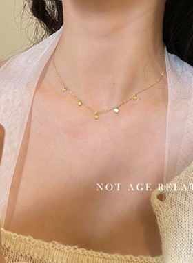 EPUU纯银五角星锁骨链女