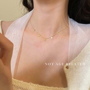 EPUU 叶时蓝同款925纯银五角星星项链女轻奢小众高级感锁骨链