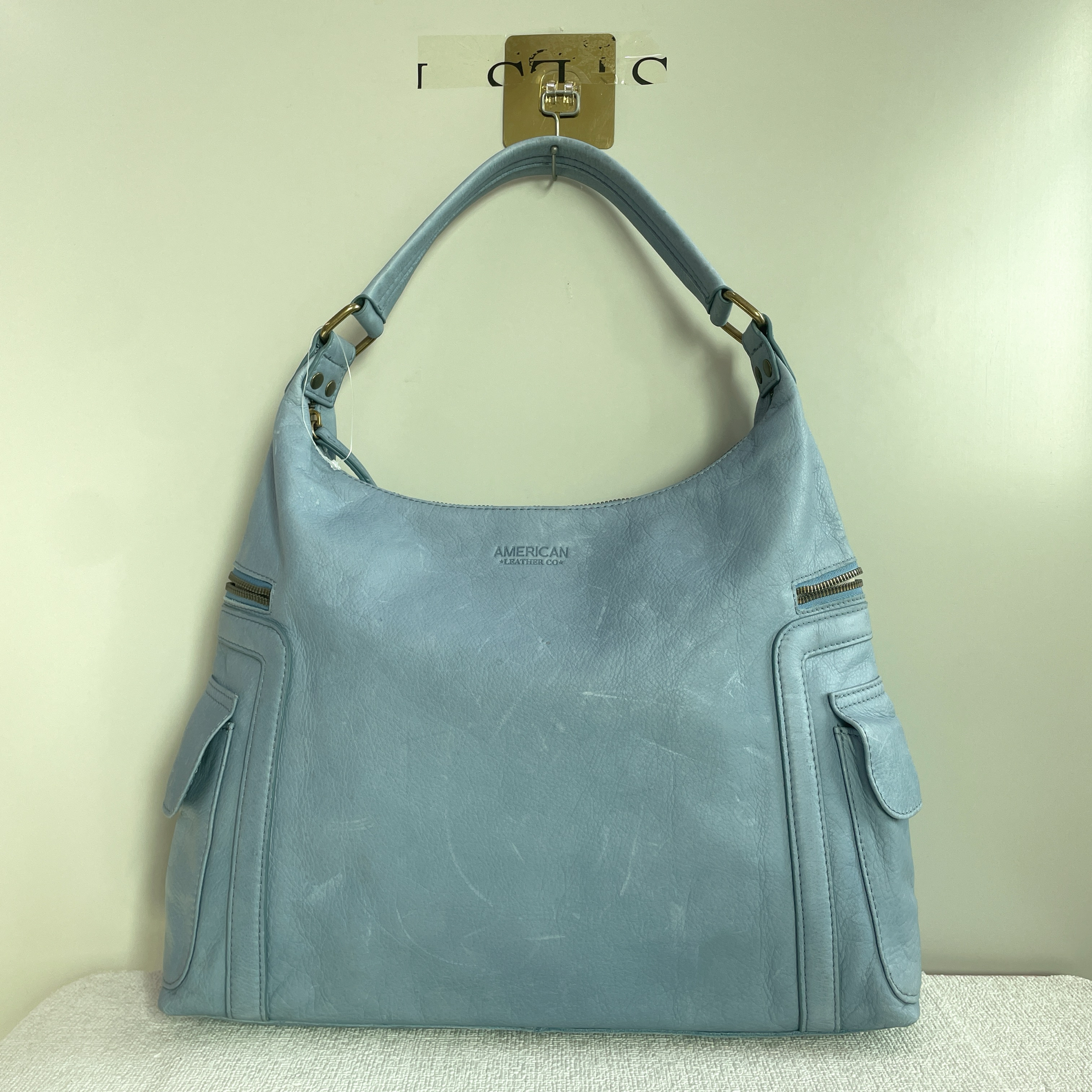 外贸样板包出美国AMERICANLEATHERCO柔软细腻纯牛皮单肩包