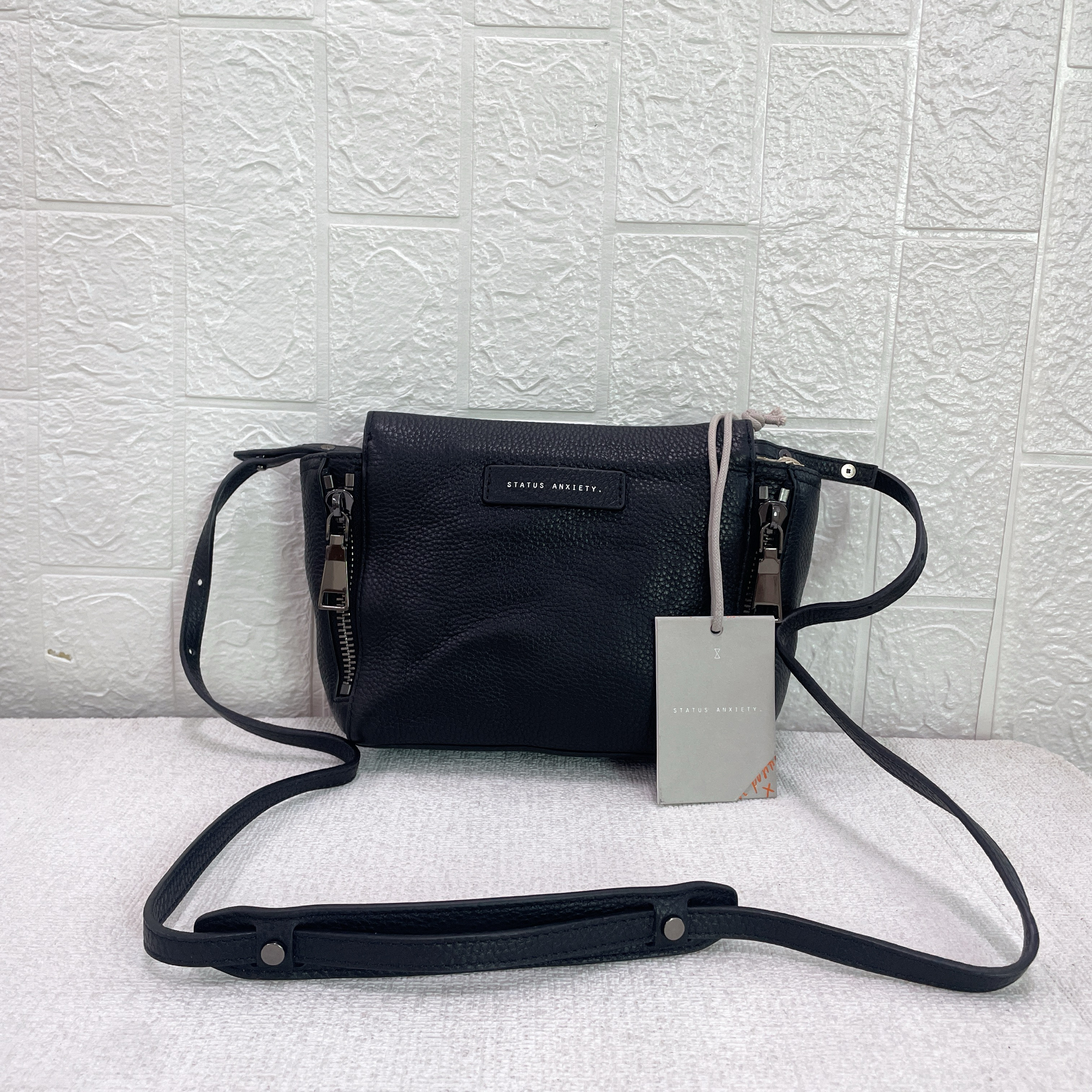 外贸原单尾货出口休闲百搭真皮牛皮单肩包斜挎包