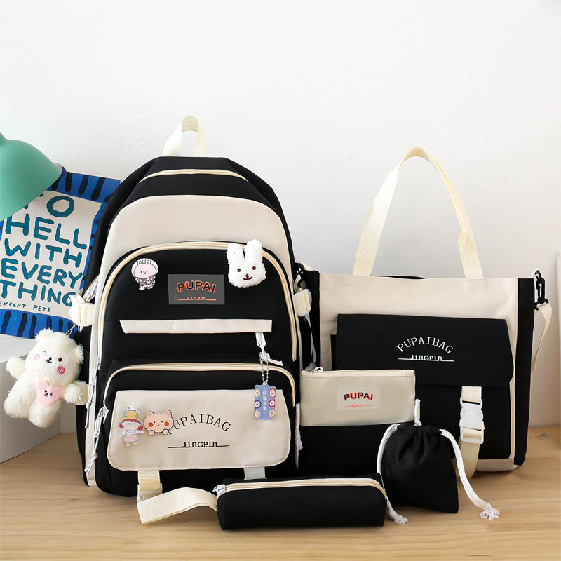 SCHOOL BAG FOR GIRLS KOREAN VERSION JUNIOR HIGH SCHOOL HIGH SCHOOL LARGE CAPACITY SMALL FRESH BACKPACK GIRL BACKPACK WATERPROOF AND DECOMPRESSION