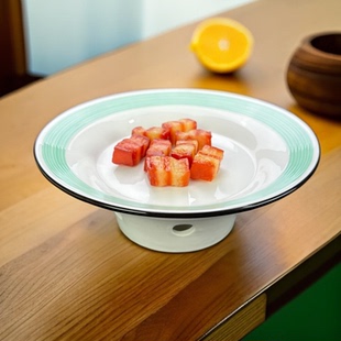 陶瓷蜡烛炉保温炉加热菜盘子流光溢彩螺旋纹盘家用创意简约网红炉