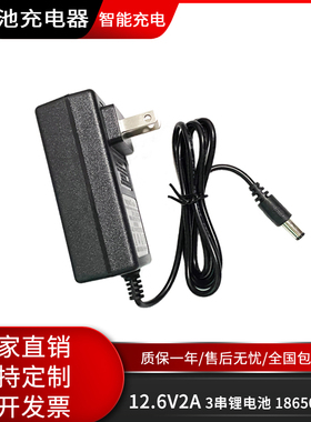 12.6V2A锂电池充电器12.6V3A5A10A三串18650聚合物电池智能充电器