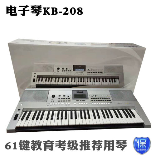 雅马哈电子琴KB208成人儿童教学家用专业考级61键力度键盘190升级 - 封面