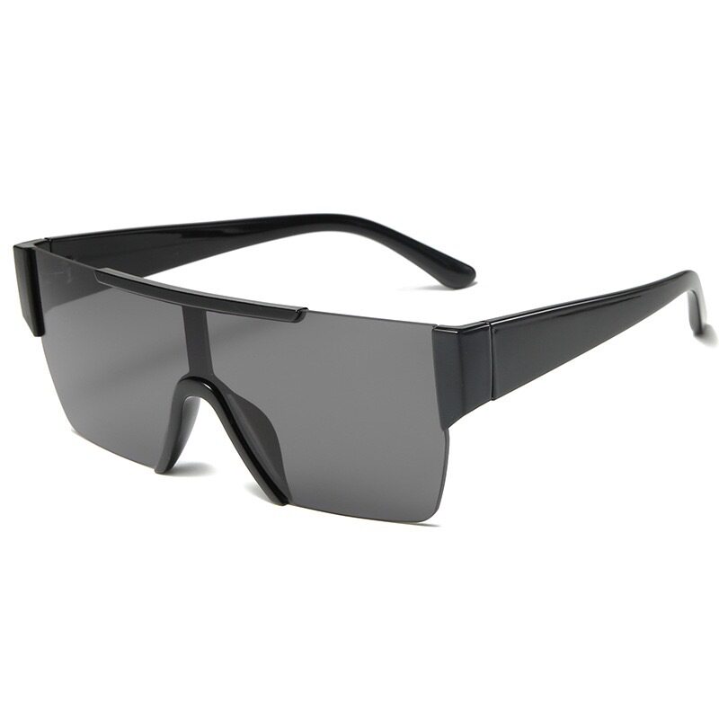 新款跨境连体片大框太阳镜 欧美潮流INS走秀款渐变色男女款镜