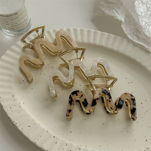 复古金属发夹后脑勺盘发抓夹女夏季高级感鲨鱼夹子头饰发卡2023年