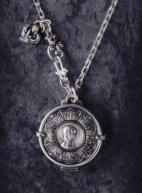 伏尔甘纯银圣牌钱币照片盒吊坠