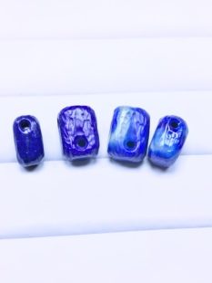 天然 原矿 青金石 雕刻 连卡  三通  桶珠 背云 直播间专拍