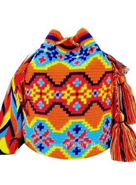 小果手作wayuu斜跨水桶包DIY钩针手工材料包款式49棉线打发时间