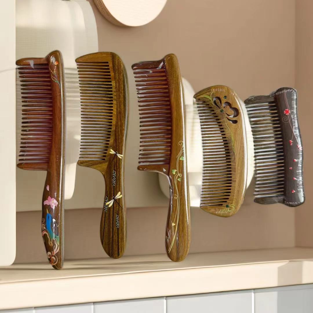 绿檀木梳创意毕业季礼物送老师